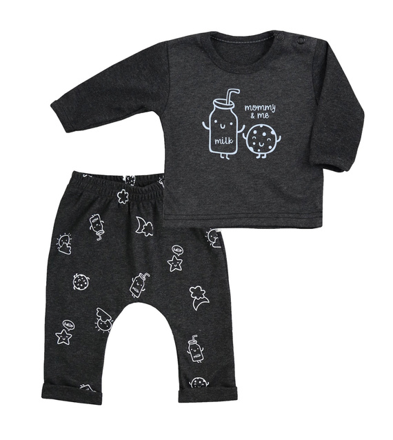 Komplet niemowlęcy bluzka+spodnie Cookie Koala - grafitowy