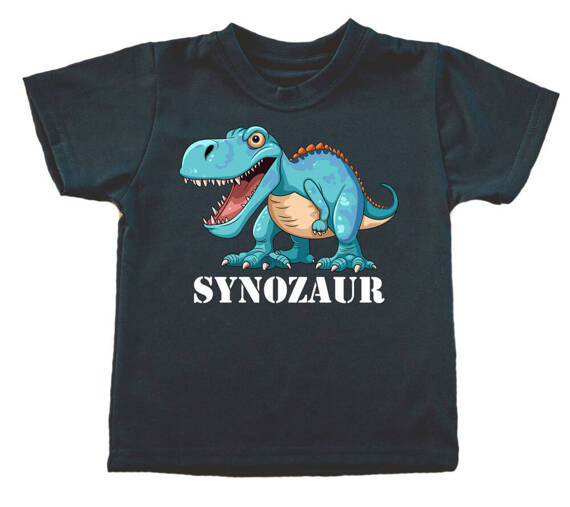 Koszulka dziecięca "Synozaur" Moocha czarny 