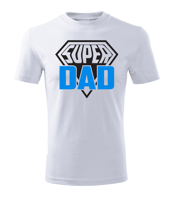 Koszulka męska "Super dad" Moocha biały 