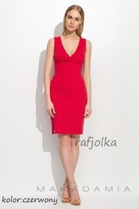 M308 Sukienka Makadamia - Czerwony 