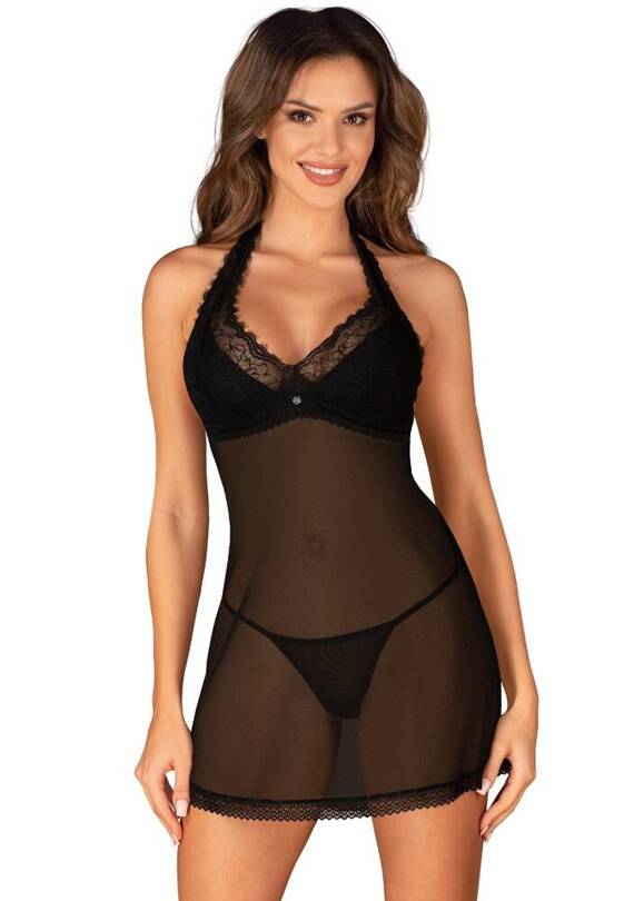 Medilla Chemise Koszulka Obsessive - czarny 