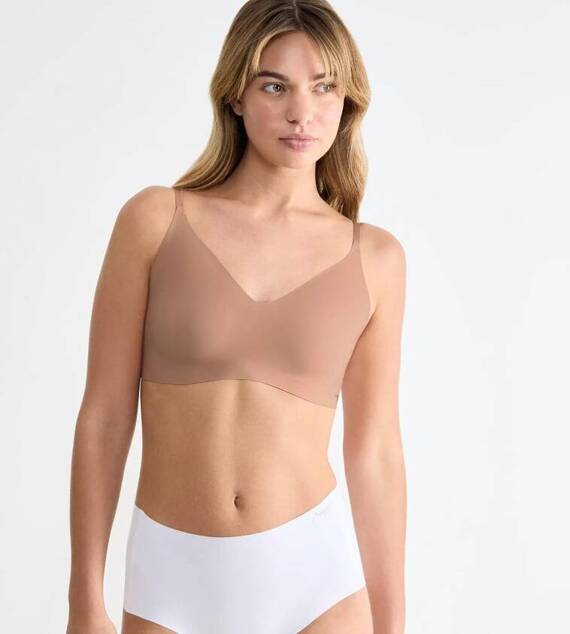 Miękki biustonosz Braletka Zero Microfibre 2.0 Bralette Sloggi - Cameo brown