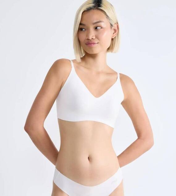 Miękki biustonosz Braletka Zero Microfibre 2.0 Bralette Sloggi - angora