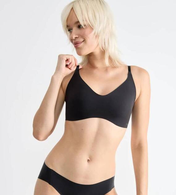 Miękki biustonosz Braletka Zero Microfibre 2.0 Bralette Sloggi - czarny