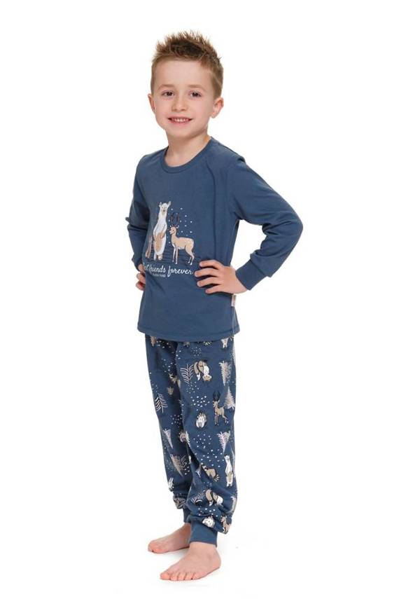 PDG.4324 "Animals" Piżama dziecięca Unisex Doctor Nap - deep blue