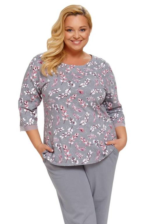 Piżama Damska Plus Size 5281 Doctor Nap - grey