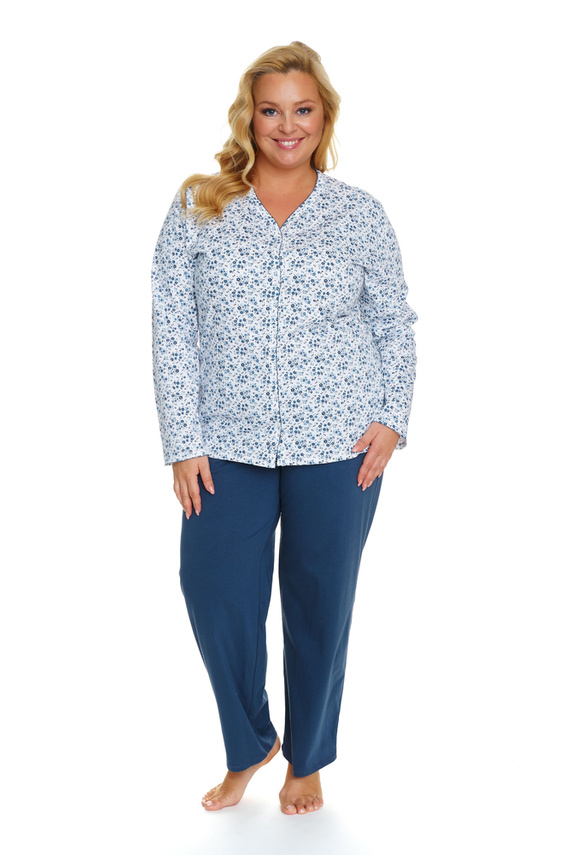 Piżama Damska Plus Size 5282 Doctor Nap - navy bloom