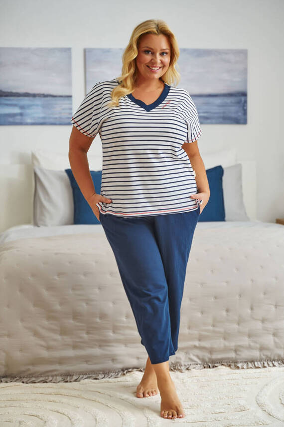 Piżama Damska Plus Size 5369 Doctor Nap - marine