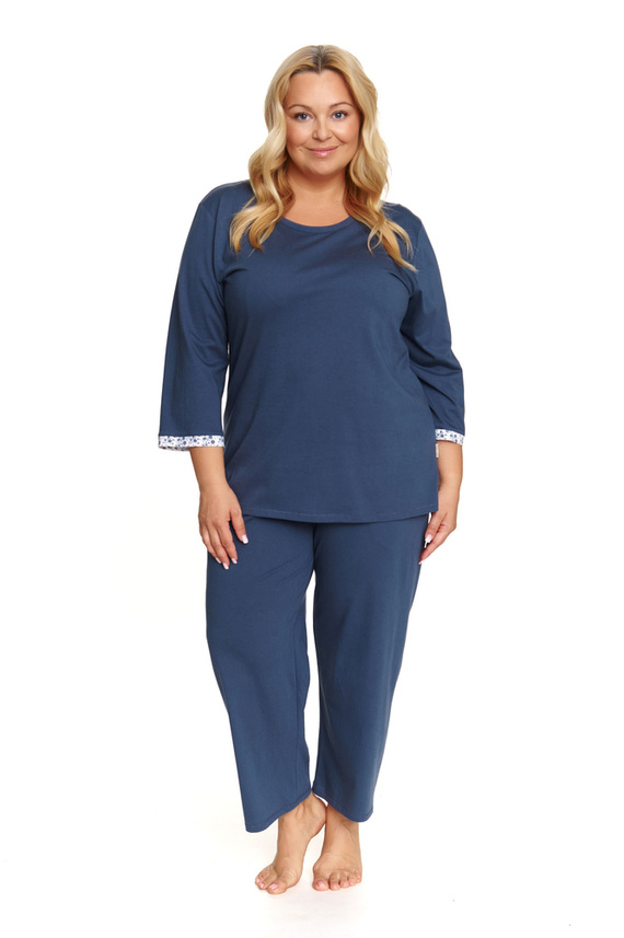 Piżama Damska Plus Size 7156 Doctor Nap - deep blue