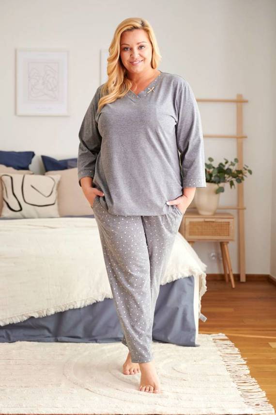 Piżama Damska Plus Size 9778 Doctor Nap - dark grey