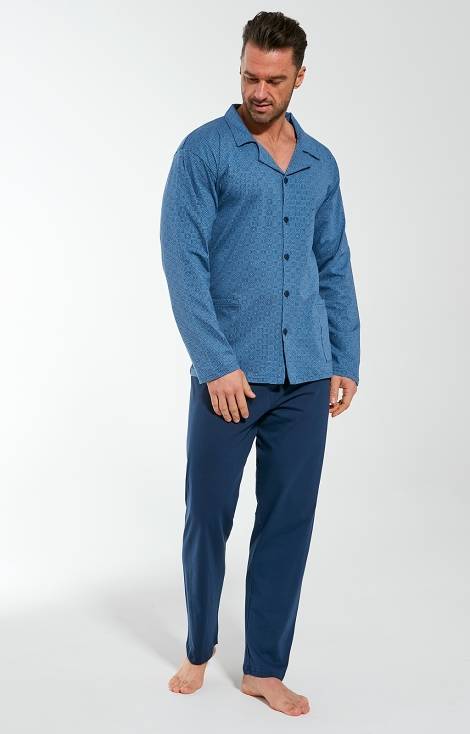 Piżama męska rozpinana 114/61 Cornette - jeans  
