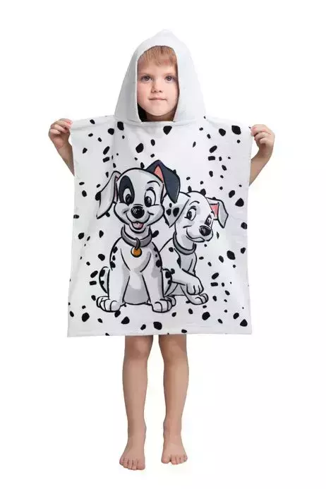Poncho dla dzieci 101 Dalmatyńczyków ręcznik z kapturem Jerry Fabrics