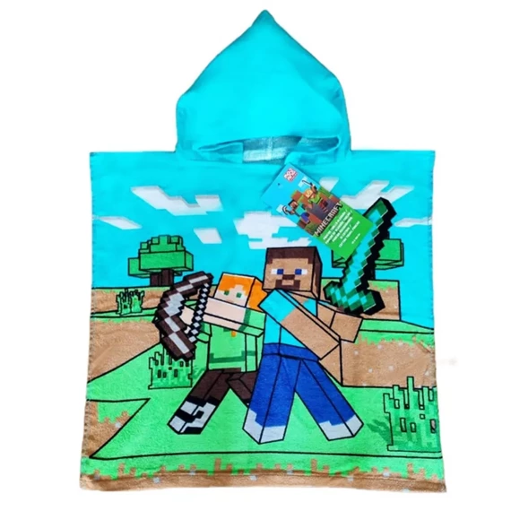 Poncho dla dzieci Minecraft ręcznik z kapturem Faro