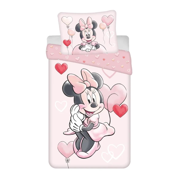 Pościel dziecięca bawełniana Minnie Balloon 02 Jerry Fabrics różowy 