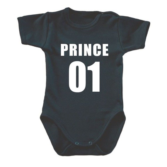 "Prince książę 01" body krótki rękaw Moocha czarny