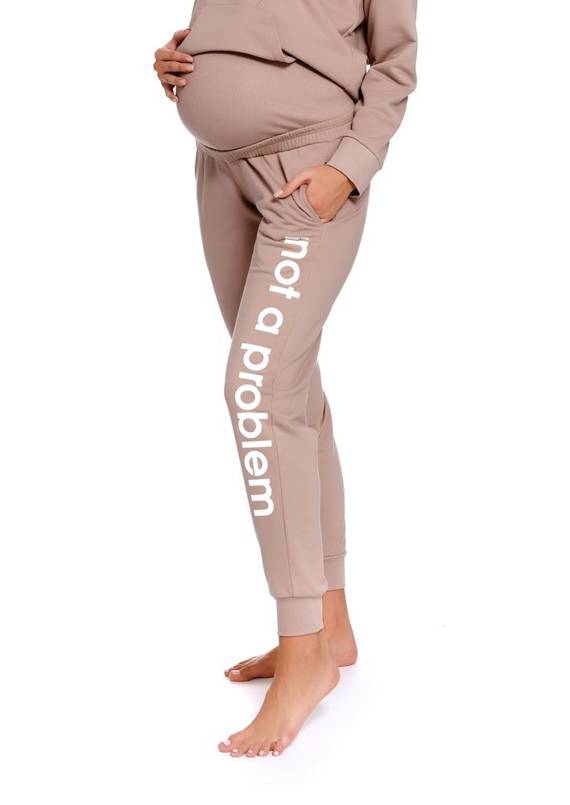 SPO.4238 Spodnie dresowe ciążowe Doctor Nap - beige