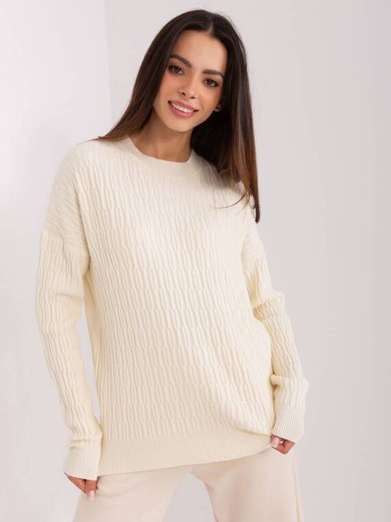 Sweter damski AT-SW-2338.14P Paris - ecru