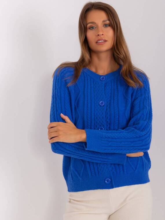 Sweter rozpinany AT-SW-2346-2.99P Paris - kobaltowy