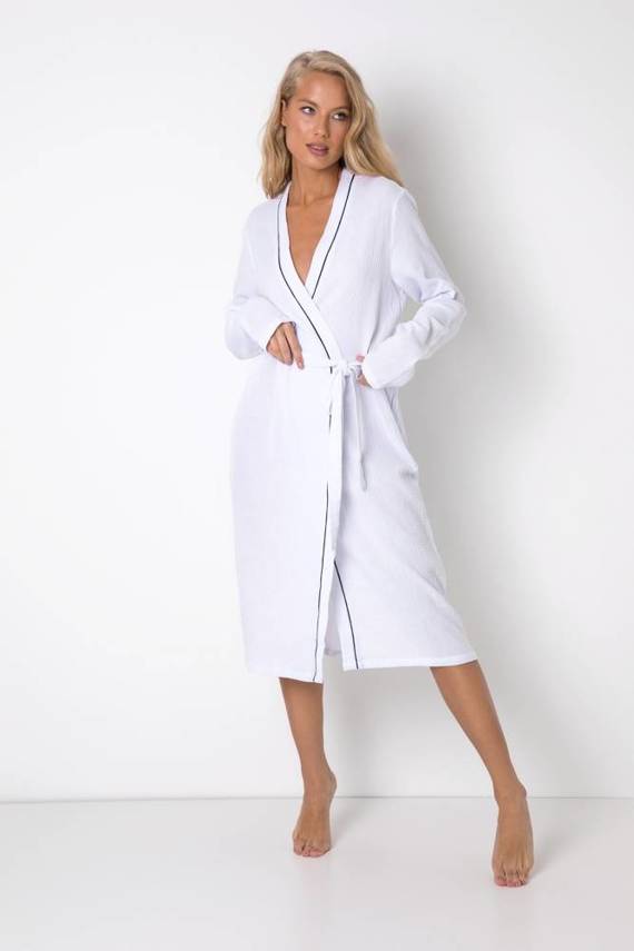 Szlafrok damski Miriam Bathrobe Aruelle -biały