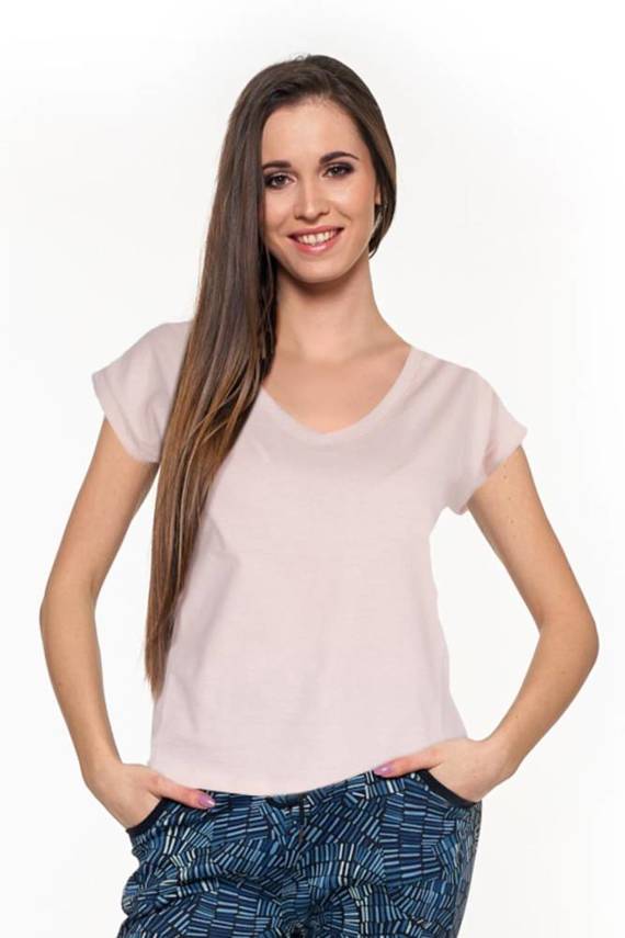 T-shirt damski BD900-521 Moraj - pudrowy róż