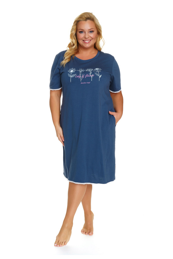 TB.5366 Koszula Nocna Plus Size Doctor Nap - deep blue