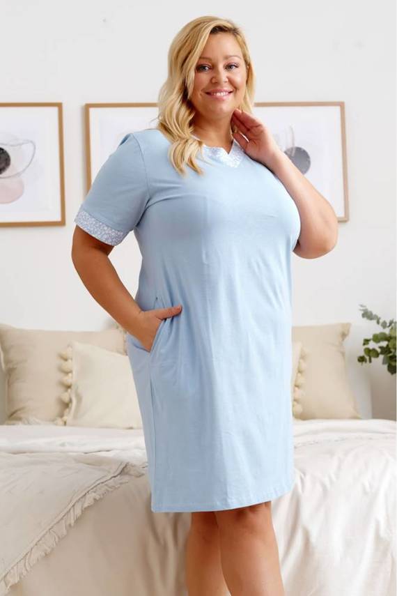 TB.9980 Koszula Nocna Plus Size Doctor Nap - sky blue