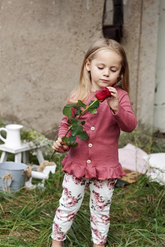 Tunika dla dziewczynki "ROSES" Makoma bordowy 