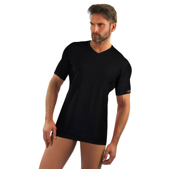 Viper Klasyczny T-shirt męski bawełniany Sesto Senso- czarny